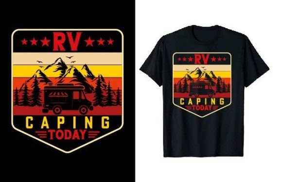 Download Vintage Camper Camping T-shirt Design - Vintage Collection