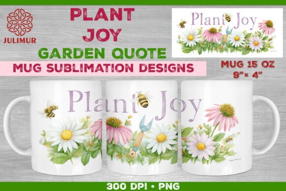 Download Plant Joy Hand-Lettered Garden Quote Mug - Premium Resources