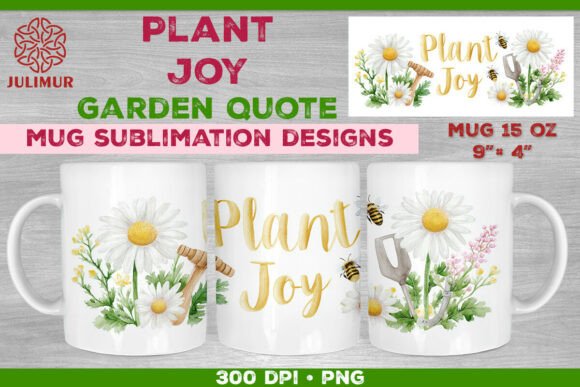 Download Plant Joy Hand-Lettered Garden Quote Mug - Premium Resources