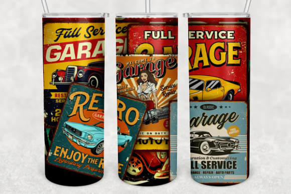 Download Car Vintage Skinny Tumbler 20Oz. PNG - Vintage Collection