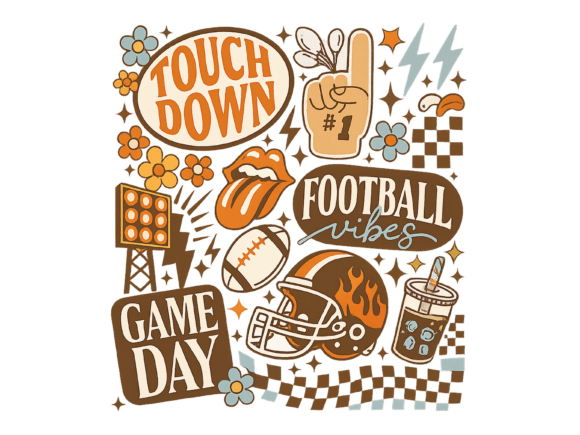 Download Vintage Football Game Day Touchdown - Vintage Collection
