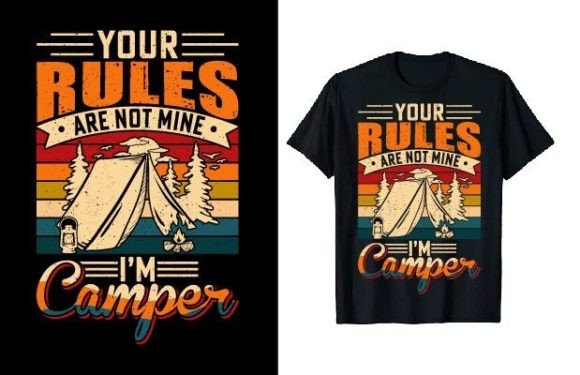 Download Vintage Camper Camping T-shirt Design - Vintage Collection