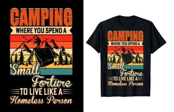 Download Vintage Camper Camping T-shirt Design - Vintage Collection