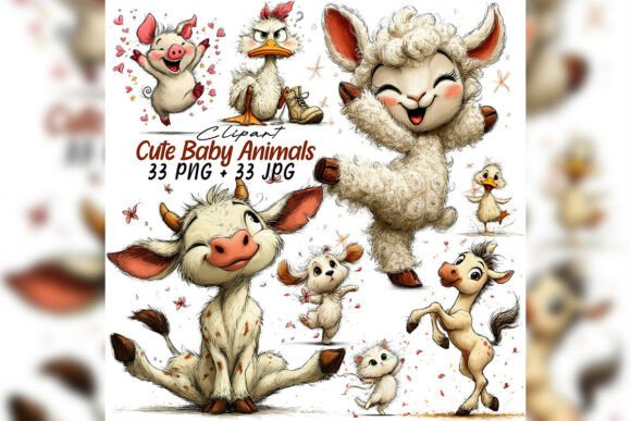 Download Whimsical Baby Animals Clipart Baby Png - Baby png Collection