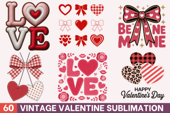 Download Vintage Valentines Sublimation Designs - Vintage Collection