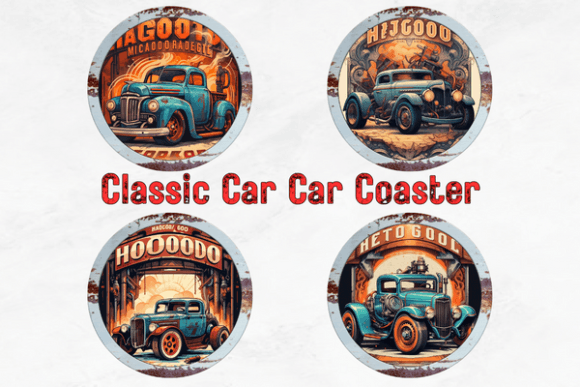 Download Vintage Car Car Coaster Bundle Png File - Vintage Collection